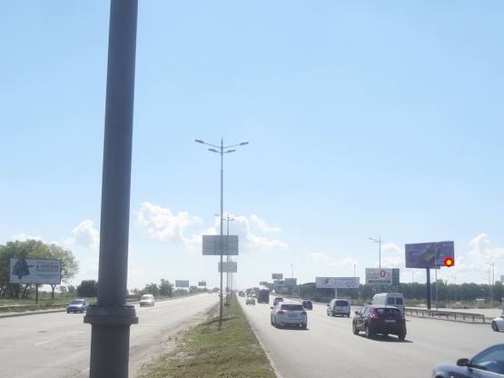 Фото рекламной плоскости по адресу Б. Окружная , Жулянский мост в сторону Одесской пл.