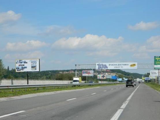 Фото рекламної площини за адресою Новообуховская трасса 22+200 справа в Киев