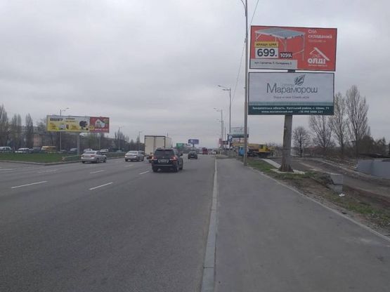 Фото рекламной плоскости по адресу Победы пр , 300 м до КП из Киев