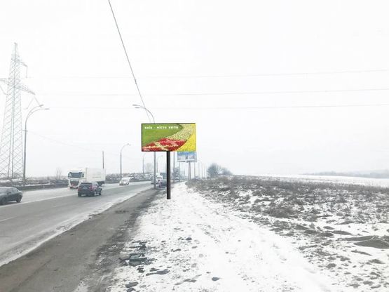 Фото рекламної площини за адресою Заболотного ул., 900 м к  ул. Цветущая к Столичному шоссе