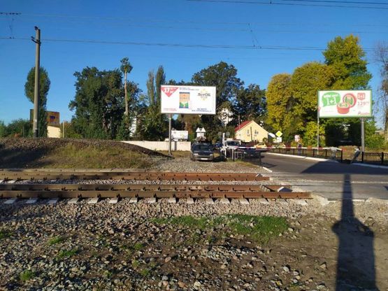 Фото рекламной плоскости по адресу м. Ірпінь I- вул. Центральна ЖД Переїзд  в Ірпінь ліво