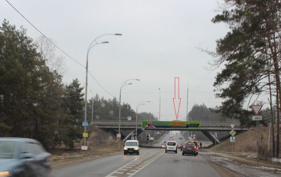 Фото рекламной плоскости по адресу Р 69 Траса Київ - Вишгород  - вул. Дніпровська, велика транспортна розв'язка в напрямку м. Вишгород
