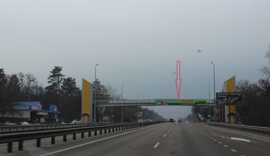 Фото рекламної площини за адресою Брест - Литовська шосе, 8А. (пр. Перемоги, 166). Третій від Києва, зупинка "Катеринівка", 200м. до АЗС "Shell", 300м до реcторану "КРАКІВ", напрямок - з Києва