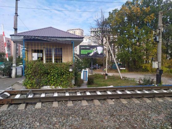 Фото рекламной плоскости по адресу м. Вишневе, вул.Леси Украинки 2 (жд переїзд)