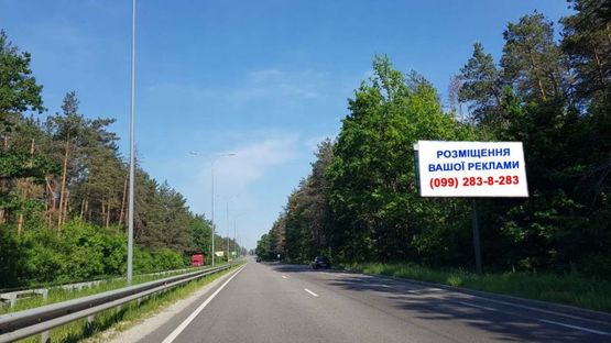 Фото рекламної площини за адресою Трасса Р-69, 1700 м. от дорожного знака "Вышгород" в направлении трассы Р-02 (с. Новые Петровцы)