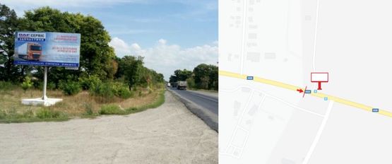 Фото рекламной плоскости по адресу ул. Киевская р-н поворота на Пухальщину (въезд в Кременчуг из Киева, поворот на Власовку, обьездная грузового транспорта)