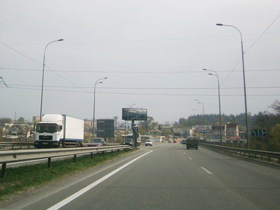Фото рекламной плоскости по адресу Трасса Киев-Ковель (справа), направление на Киев, на мосту