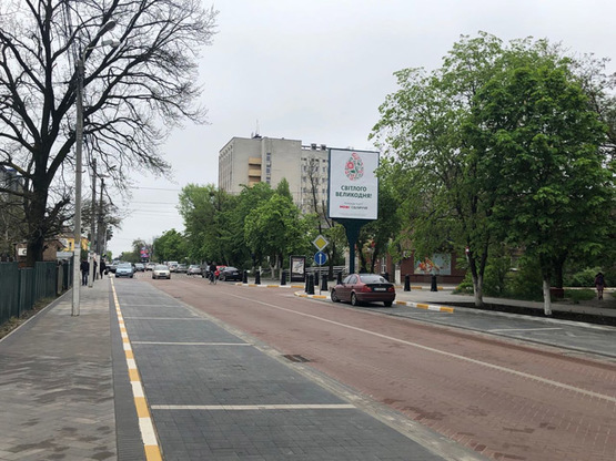 Фото рекламної площини за адресою на углу ул. Соборная и ул. Ярославская