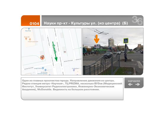 Фото рекламної площини за адресою Науки пр-кт - Культуры ул. (из центра)  (Б)