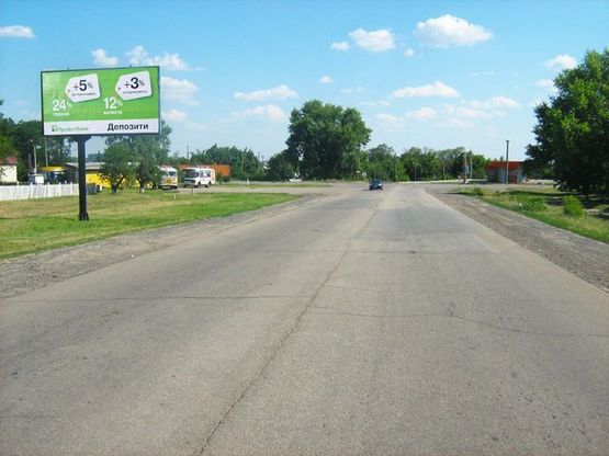 Фото рекламної площини за адресою Користовское шоссе - Кременчуцкого шоссе в центр (АЗС "Formula") в центр