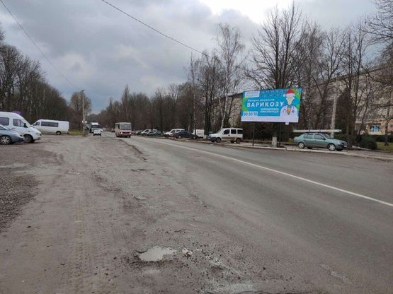 Фото рекламной плоскости по адресу м. Кіцмань, вул. Незалежності (районна лікарня)