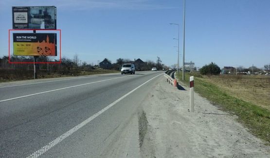 Фото рекламной плоскости по адресу М-06 Киев-Чоп, въезд в город, с. Пасикы-Зубрыцки, нижний