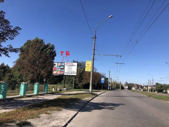 Фото рекламной плоскости по адресу вул. Кн. Володимира в районі УПЦ КП  біля музичної школи (напрямок в центр)  сторона Б