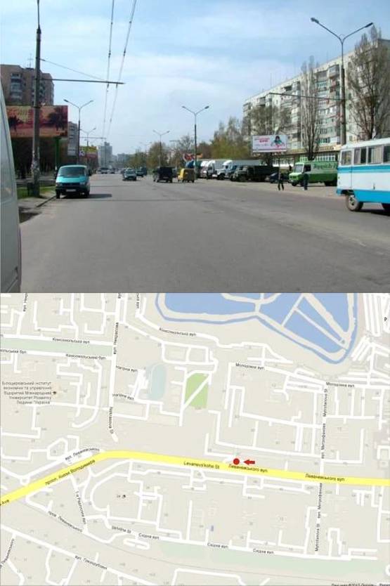 Фото рекламной плоскости по адресу вул. Леваневського(р-н будинку №55)