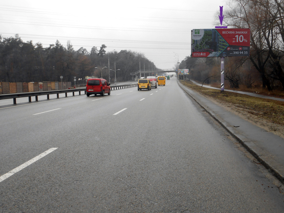 Фото рекламної площини за адресою пр. Перемоги, пейнтбольний клуб Гепард, в напрямку виїзда з міста