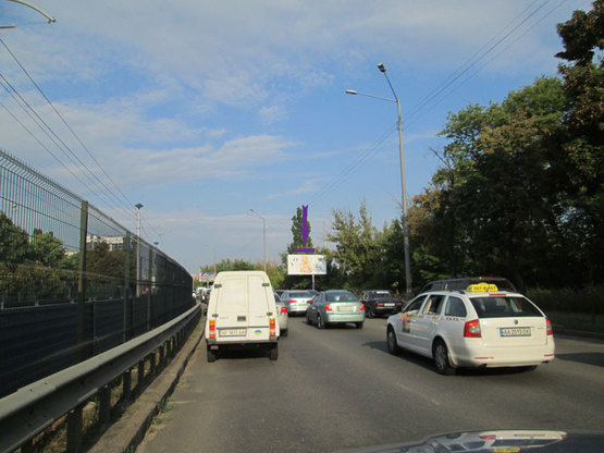 Фото рекламної площини за адресою ул.Борщаговская/Политехническая направление в центр