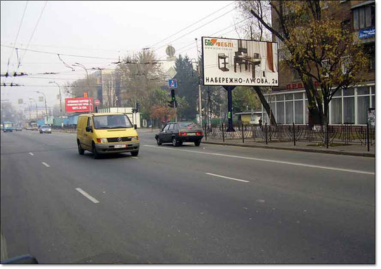 Фото рекламної площини за адресою пр.Воздухофлотский/Севастопольская пл.. направление на Севастополькую пл.