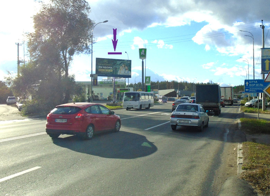 Фото рекламной плоскости по адресу Гостомельское шоссе, 23км+700м,  АЗС "ОККО", поворот на  Ирпень, направление на Ирпень, Бучу