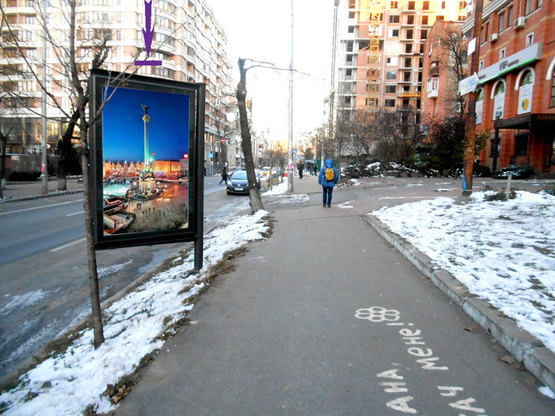 Фото рекламной плоскости по адресу ул. Жилянская,76