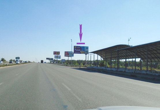 Фото рекламної площини за адресою Кільцева дорога, 100 м до Жулянського шляхопроводу, напрямок на Одеську пл.