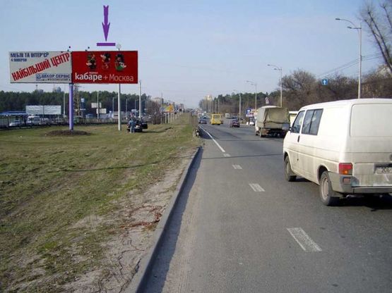 Фото рекламной плоскости по адресу Кільцева біля Шпалерного ринку у напрямку Святошина ("чебурашка" ліве вухо)