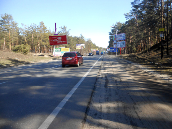 Фото рекламной плоскости по адресу Гостомельське шосе, 24500, вул. Шевченка, напрямок на Київ