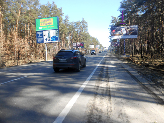 Фото рекламної площини за адресою Гостомельське шосе, 25100, вул. Шевченка, напрямок на Київ