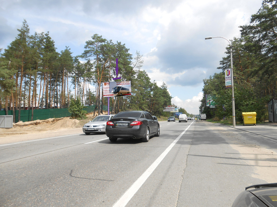 Фото рекламної площини за адресою Гостомельське шосе, 24700, вул. Шевченка, ЖК "Парктаун", напрямок на Київ