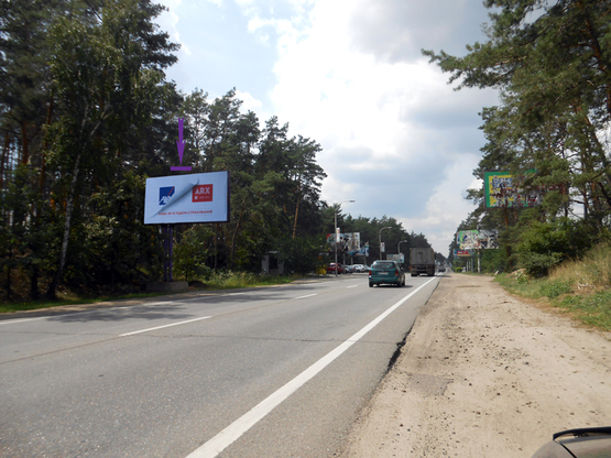 Фото рекламної площини за адресою Гостомельське шосе, 24700, вул. Шевченка, ЖК "на Прорізній", напрямок виїзд з Києва
