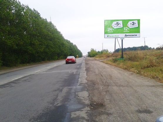 Фото рекламної площини за адресою Западно Окружная ул., пр.Мира въезд (поворот на рынок,500 м.до АЗС "БРСМ Нафта")
