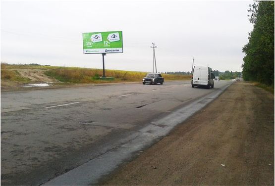 Фото рекламної площини за адресою Западно Окружная ул., пр.Мира выезд из города ( 500 м.до АЗС "WOG")