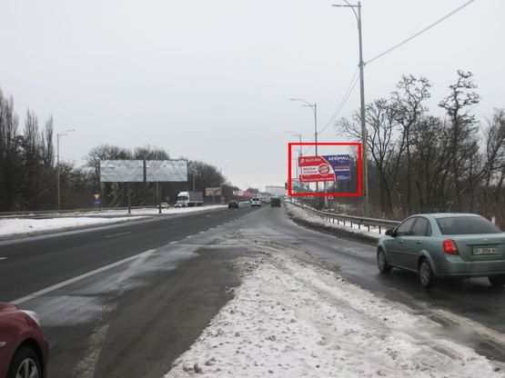 Фото рекламной плоскости по адресу Траса Е40, вул. Київський Шлях, 34км+850м, в'їзд в Бориспіль з м. Київ.