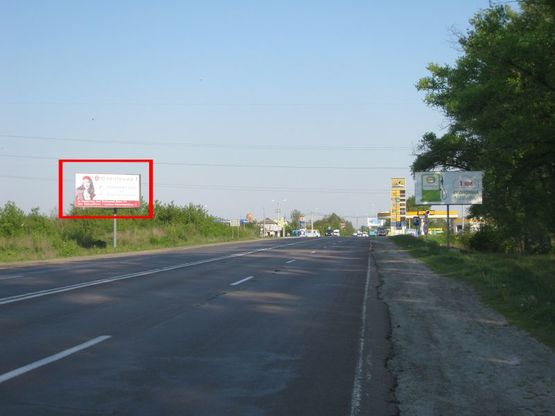 Фото рекламной плоскости по адресу Траса Е40, вул. Київський Шлях,210 в'їзд в м.Бориспіль зі сторони Харкова