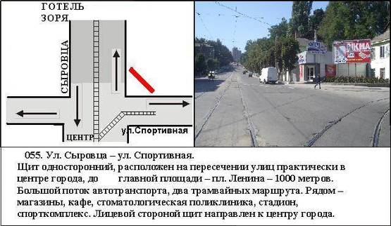 Фото рекламной плоскости по адресу пер.пр. Тараса Шевченко - ул.Спортивная
