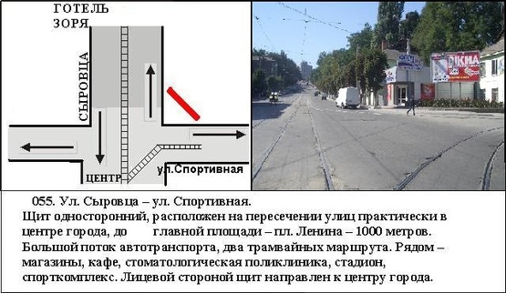 Фото рекламной плоскости по адресу пер.пр. Тараса Шевченка - ул.Спортивная Заводський район