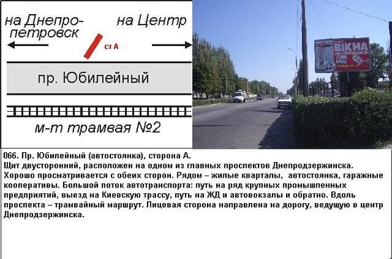 Фото рекламной плоскости по адресу проспект Ювілейний (автостоянка), Баглейский р