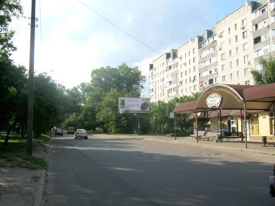 Фото рекламной плоскости по адресу Благовестная ул., 455 - Риздвяна ул.,к ул.Вячеслава Чорновола в центр (остановка)