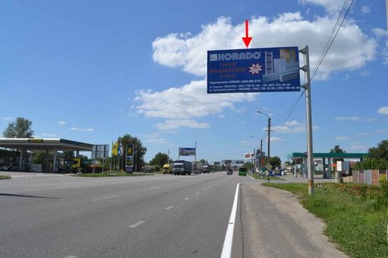 Фото рекламної площини за адресою Полтавский шлях - развязка с окружной (выезд из города)