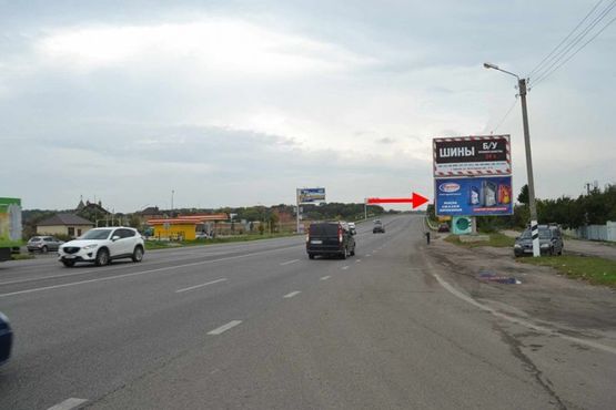 Фото рекламної площини за адресою Полтавский шлях-пос.Песочин-ул. Автомобильная напротив двух АЗС (выезд из города)
