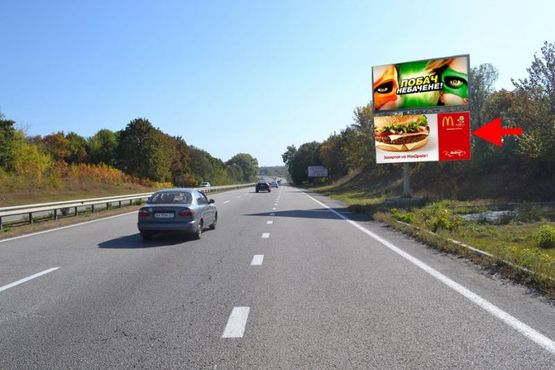 Фото рекламної площини за адресою 467 км трассы Киев-Харьков-Довжанский возле АЗС SHELL (в ст Харькова)-низ