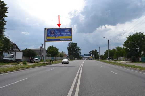 Фото рекламної площини за адресою Полтавский шлях-пос.Песочин-ул. Технологическая (выезд из города)
