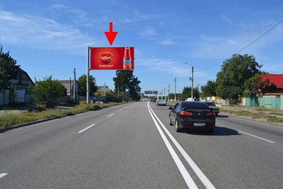 Фото рекламної площини за адресою Полтавский шлях-пос.Песочин-ул. Технологическая,из центра