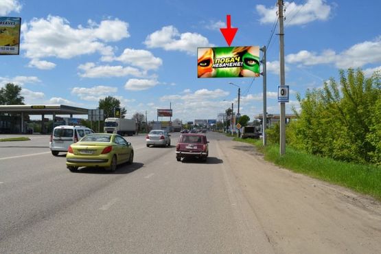 Фото рекламної площини за адресою Полтавский шлях - пер. Киевский-развязка с окружной-флажок№2-из центра