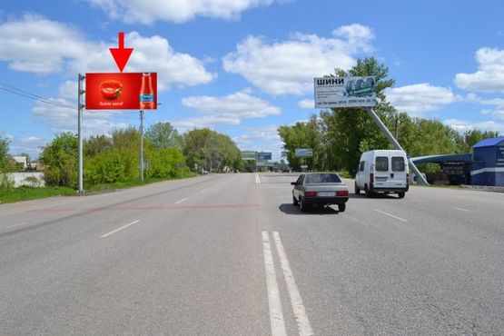 Фото рекламної площини за адресою Полтавский шлях - пер. Киевский-развязка с окружной-флажок№2-в центр