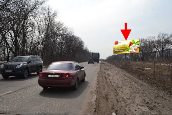 Фото рекламної площини за адресою ул. Леся Сердюка -окружная дорога-13- въезд в город со ст пос. Циркуны