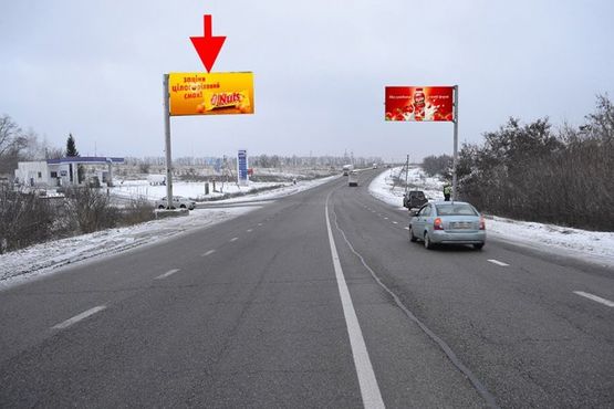 Фото рекламної площини за адресою Окружная дорога-пос. Ледное -возле АЗС Brent Oil-флажок №2- в ст. пр. Ново-Баварский