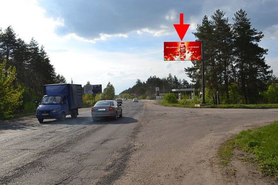 Фото рекламної площини за адресою пос. Васищево- в р-не ул Промышленная-возле АЗС Овис-(въезд в город)