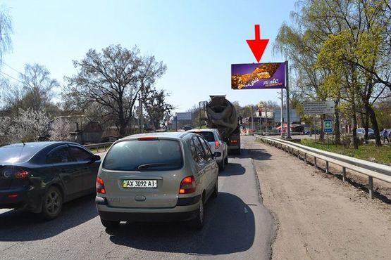 Фото рекламной плоскости по адресу Симферопольское шоссе- ул. Харьковская -поворот на Бабаи -флажок №1-из центра