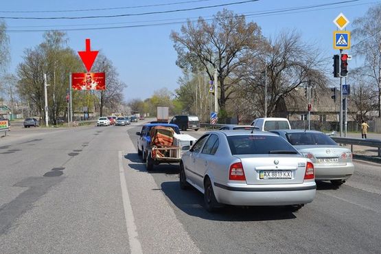 Фото рекламной плоскости по адресу Симферопольское шоссе- ул. Харьковская -поворот на Бабаи -флажок №1-в центр