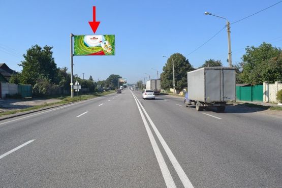 Фото рекламної площини за адресою Полтавский шлях-пос.Песочин-ул. Комарова-флажок№2,из центра